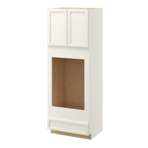 allen + roth McKeller 33-in W x 84-in H x 24-in D Linen 1-Drawer Wall Fully Assembled Cabinet (Flat Panel Square Style)