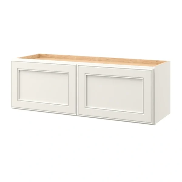 allen + roth McKeller 36-in W x 12.125-in H x 12-in D Linen Wall Fully Assembled Cabinet (Flat Panel Mitered Door Style)