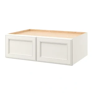 allen + roth McKeller 36-in W x 12.125-in H x 24-in D Linen Wall Fully Assembled Cabinet (Flat Panel Square Door Style)