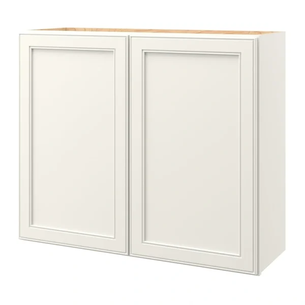allen + roth McKeller 36-in W x 30.125-in H x 12-in D Linen Wall Fully Assembled Cabinet (Flat Panel Square Door Style)