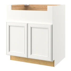 allen + roth McKeller 36-in W x 34.5-in H x 24-in D Linen Apron Front Sink Base Fully Assembled Cabinet (Flat Panel Square Style)