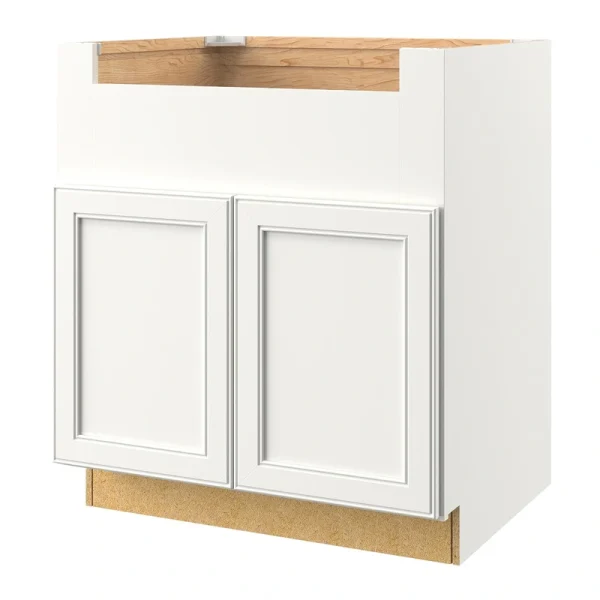 allen + roth McKeller 36-in W x 34.5-in H x 24-in D Linen Apron Front Sink Base Fully Assembled Cabinet (Flat Panel Square Style)