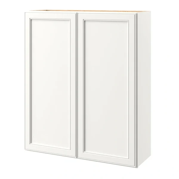 allen + roth McKeller 36-in W x 42-in H x 12-in D Linen Wall Fully Assembled Cabinet (Flat Panel Square Door Style)