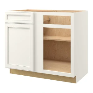 allen + roth McKeller 39-in W x 34.5-in H x 24-in D Linen Blind 1-Drawer Base Fully Assembled Cabinet (Flat Panel Square Style)