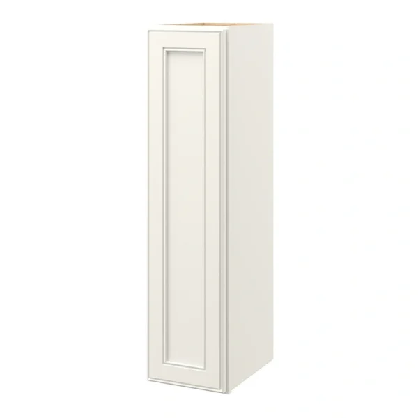 allen + roth McKeller 9-in W x 36.125-in H x 12-in D Linen Wall Fully Assembled Cabinet (Flat Panel Square Door Style)
