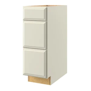 allen + roth Pattingham 12-in W x 34.5-in H x 24-in D Harbor 3-Drawer Base Fully Assembled Cabinet (Raised Panel Style)
