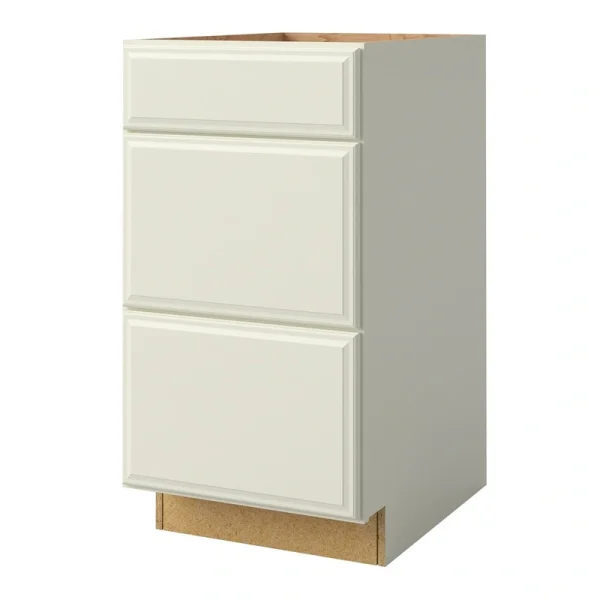 allen + roth Pattingham 18-in W x 34.5-in H x 24-in D Harbor 3-Drawer Base Fully Assembled Cabinet (Raised Panel Style)