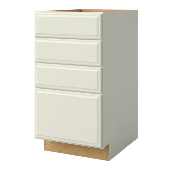 allen + roth Pattingham 18-in W x 34.5-in H x 24-in D Harbor 4-Drawer Base Fully Assembled Cabinet (Raised Panel Style)