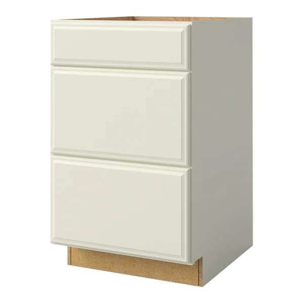 allen + roth Pattingham 21-in W x 34.5-in H x 24-in D Harbor 3-Drawer Base Fully Assembled Cabinet (Raised Panel Style)