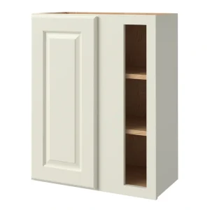 allen + roth Pattingham 24-in W x 30.125-in H x 12-in D Harbor Blind Corner Wall Fully Assembled Cabinet (Raised Panel Square Style)
