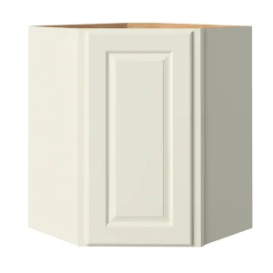 allen + roth Pattingham 24-in W x 30-in H x 12-in D Harbor Diagonal Corner Wall Fully Assembled Cabinet (Raised Panel Square Style)