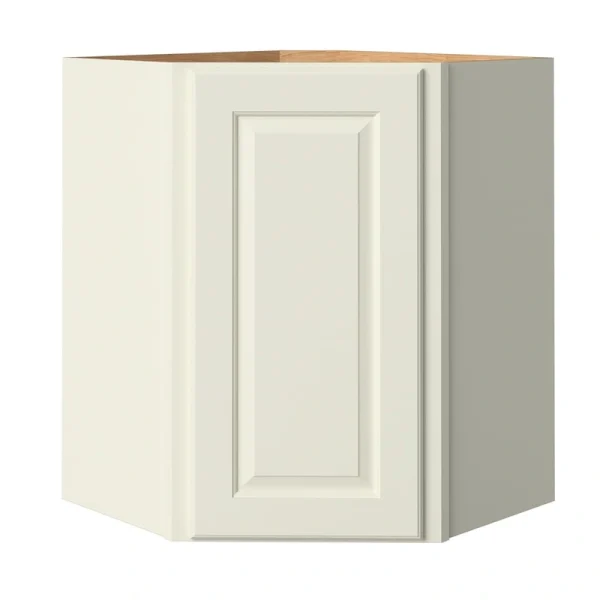 allen + roth Pattingham 24-in W x 30-in H x 12-in D Harbor Diagonal Corner Wall Fully Assembled Cabinet (Raised Panel Square Style)