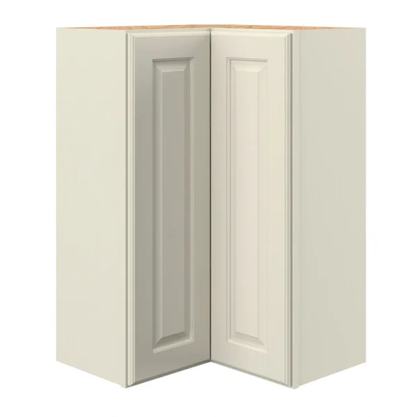 allen + roth Pattingham 24-in W x 36.125-in H x 12-in D Harbor Diagonal Corner Wall Fully Assembled Cabinet (Raised Panel Square Style)