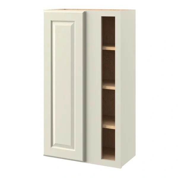 allen + roth Pattingham 24-in W x 39.125-in H x 12-in D Harbor Blind Corner Wall Fully Assembled Cabinet (Raised Panel Square Style)