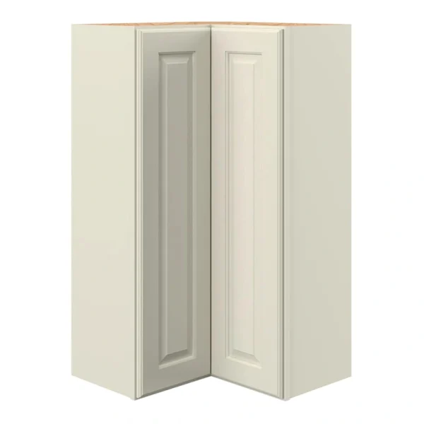 allen + roth Pattingham 24-in W x 39.125-in H x 12-in D Harbor Diagonal Corner Wall Fully Assembled Cabinet (Raised Panel Square Style)