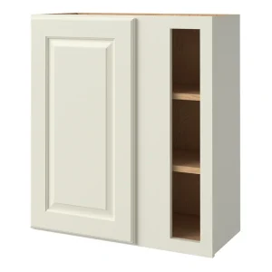 allen + roth Pattingham 27-in W x 30.125-in H x 12-in D Harbor Blind Corner Wall Fully Assembled Cabinet (Raised Panel Square Style)