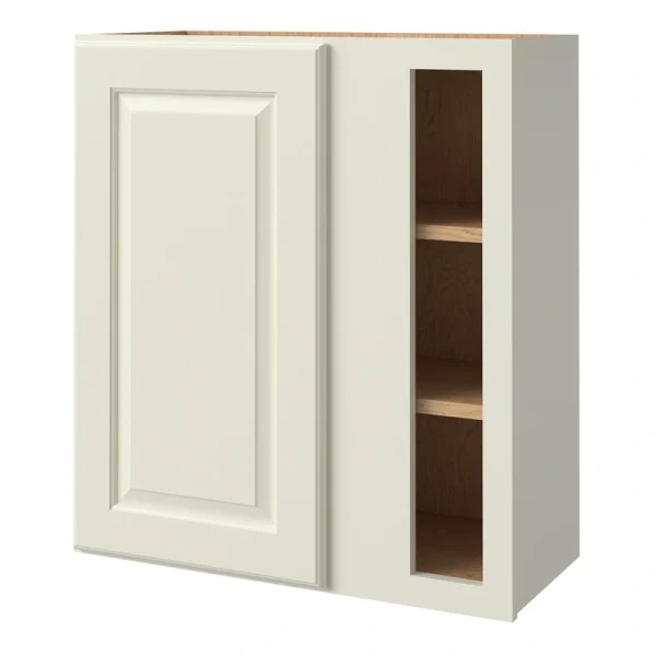 allen + roth Pattingham 27-in W x 30.125-in H x 12-in D Harbor Blind Corner Wall Fully Assembled Cabinet (Raised Panel Square Style)