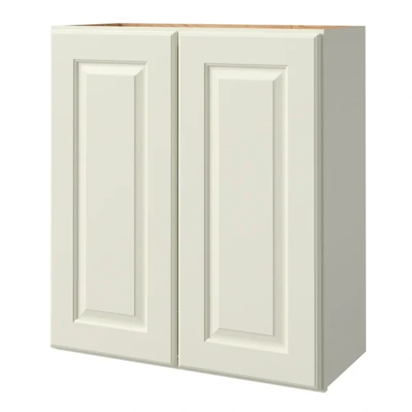 allen + roth Pattingham 27-in W x 30.125-in H x 12-in D Harbor Wall Fully Assembled Cabinet (Raised Panel Square Door Style)