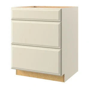 allen + roth Pattingham 27-in W x 34.5-in H x 24-in D Harbor 3-Drawer Base Fully Assembled Cabinet (Raised Panel Style)