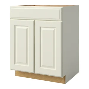 allen + roth Pattingham 27-in W x 34.5-in H x 24-in D Harbor Sink Base Fully Assembled Cabinet (Raised Panel Square Style)