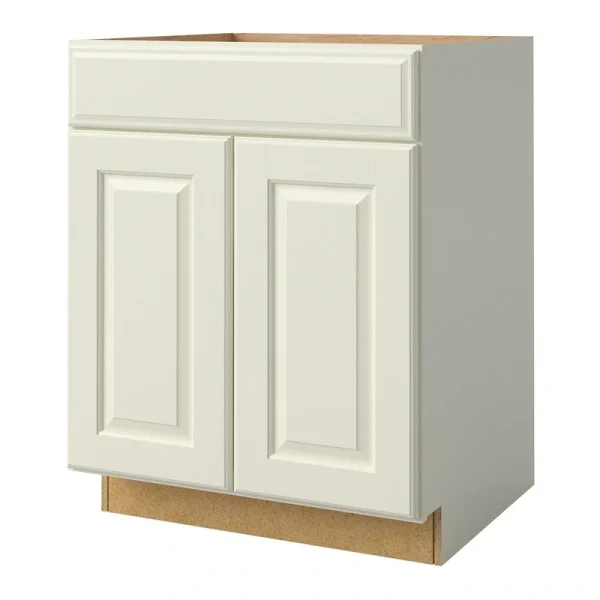 allen + roth Pattingham 27-in W x 34.5-in H x 24-in D Harbor Sink Base Fully Assembled Cabinet (Raised Panel Square Style)