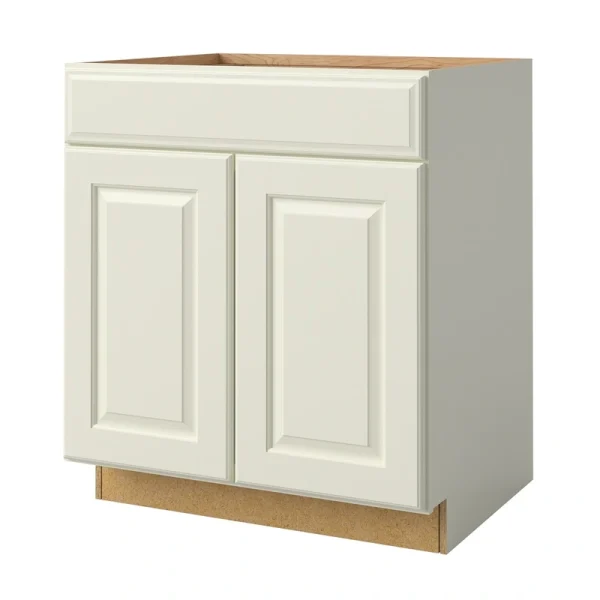 allen + roth Pattingham 30-in W x 34.5-in H x 24-in D Harbor 1-Drawer Base Fully Assembled Cabinet (Raised Panel Slab Door Style)
