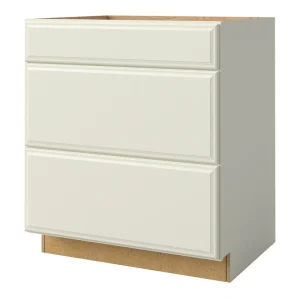 allen + roth Pattingham 30-in W x 34.5-in H x 24-in D Harbor 3-Drawer Base Fully Assembled Cabinet (Raised Panel Style)