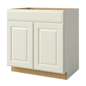 allen + roth Pattingham 33-in W x 34.5-in H x 24-in D Harbor 1-Drawer Base Fully Assembled Cabinet (Raised Panel Slab Door Style)