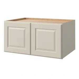 allen + roth Pattingham 36-in W x 18.125-in H x 24-in D Harbor Wall Fully Assembled Cabinet (Raised Panel Square Door Style)