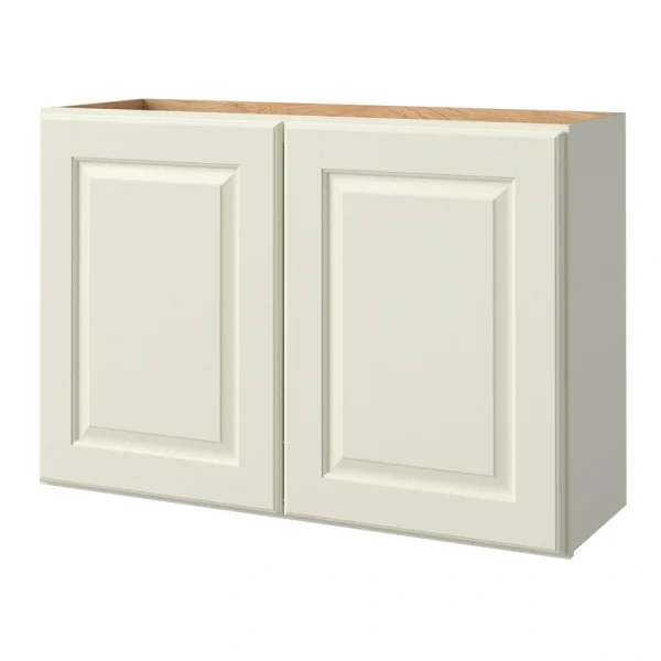 allen + roth Pattingham 36-in W x 24.5-in H x 12-in D Harbor Wall Fully Assembled Cabinet (Raised Panel Square Door Style)
