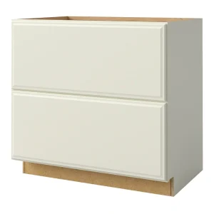 allen + roth Pattingham 36-in W x 34.5-in H x 24-in D Harbor 2-Drawer Base Fully Assembled Cabinet (Raised Panel Style)