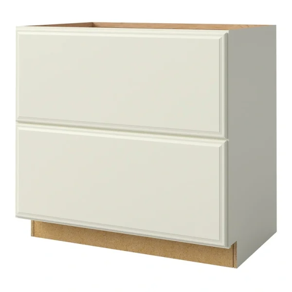 allen + roth Pattingham 36-in W x 34.5-in H x 24-in D Harbor 2-Drawer Base Fully Assembled Cabinet (Raised Panel Style)