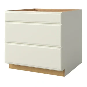 allen + roth Pattingham 36-in W x 34.5-in H x 24-in D Harbor 3-Drawer Base Fully Assembled Cabinet (Raised Panel Style)