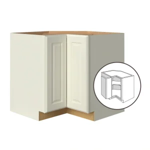 allen + roth Pattingham 36-in W x 34.5-in H x 24-in D Harbor Diagonal Corner Base Fully Assembled Cabinet (Raised Panel Square Style)