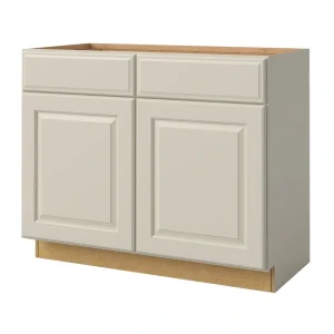 allen + roth Pattingham 42-in W x 34.5-in H x 24-in D Harbor Sink Base Fully Assembled Cabinet (Raised Panel Square Style)