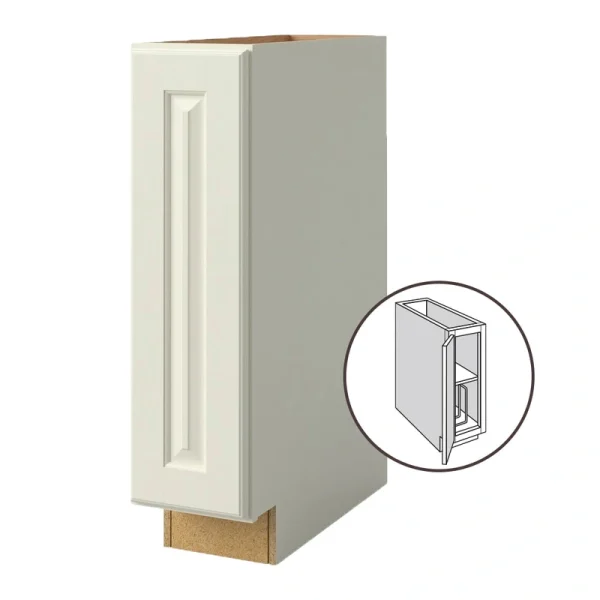 allen + roth Pattingham 9-in W x 34.5-in H x 24-in D Harbor Base Fully Assembled Cabinet (Raised Panel Square Door Style) T726926058