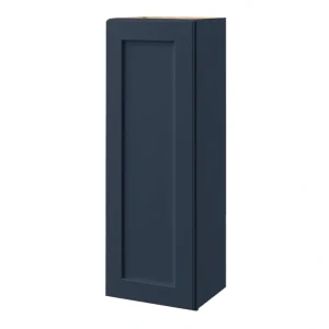 allen + roth Port 15-in W x 42.125-in H x 12-in D Navy Wall Fully Assembled Cabinet (Flat Panel Square Door Style)