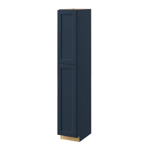 allen + roth Port 15-in W x 90-in H x 24-in D Navy Pantry Fully Assembled Cabinet (Flat Panel Shaker Door Style)