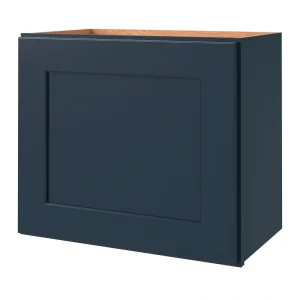 allen + roth Port 21-in W x 18-in H x 12-in D Navy Wall Fully Assembled Cabinet (Flat Panel Shaker Door Style)