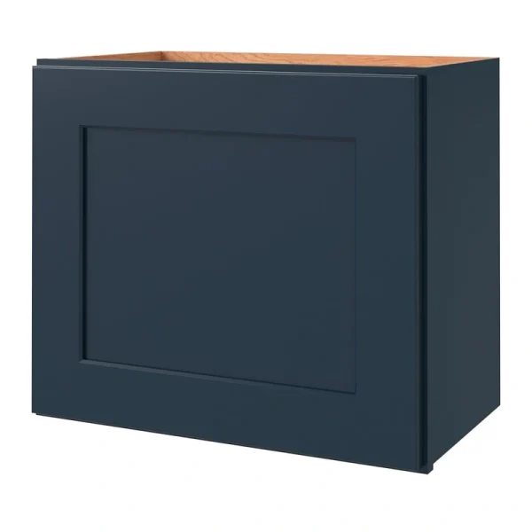 allen + roth Port 21-in W x 18-in H x 12-in D Navy Wall Fully Assembled Cabinet (Flat Panel Shaker Door Style)