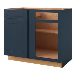 allen + roth Port 39-in W x 34.5-in H x 24-in D Navy Blind 1-Drawer Base Fully Assembled Cabinet (Flat Panel Shaker Style)