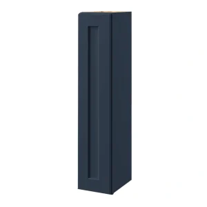 allen + roth Port 9-in W x 39.125-in H x 12-in D Navy Wall Fully Assembled Cabinet (Flat Panel Shaker Door Style)