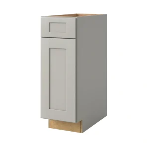 allen + roth Stonewall 12-in W x 34.5-in H x 24-in D Stone 1-Drawer Base Fully Assembled Cabinet (Flat Panel Shaker Style)