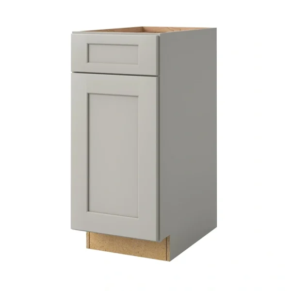 allen + roth Stonewall 15-in W x 34.5-in H x 24-in D Stone Blind 1-Drawer Base Fully Assembled Cabinet (Flat Panel Shaker Style)