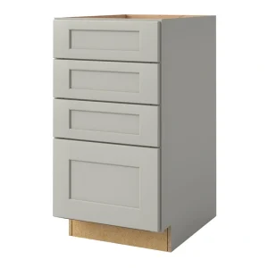 allen + roth Stonewall 18-in W x 34.5-in H x 24-in D Stone 4-Drawer Base Fully Assembled Cabinet (Flat Panel Style)