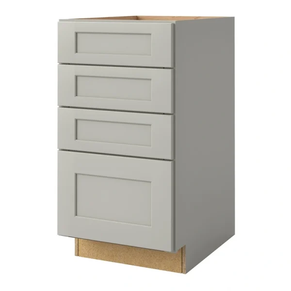 allen + roth Stonewall 18-in W x 34.5-in H x 24-in D Stone 4-Drawer Base Fully Assembled Cabinet (Flat Panel Style)