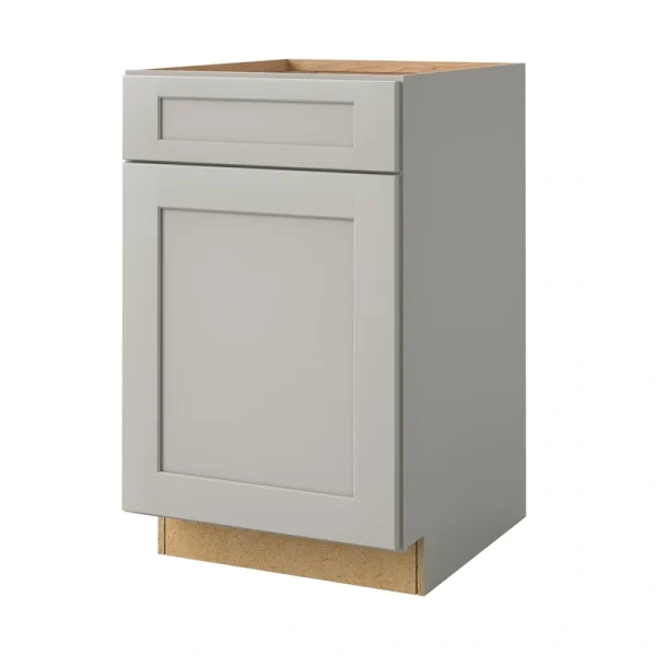 allen + roth Stonewall 21-in W x 34.5-in H x 24-in D Stone 1-Drawer Base Fully Assembled Cabinet (Flat Panel Shaker Style)