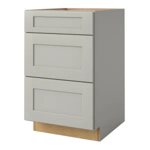 allen + roth Stonewall 21-in W x 34.5-in H x 24-in D Stone 3-Drawer Base Fully Assembled Cabinet (Flat Panel Style)