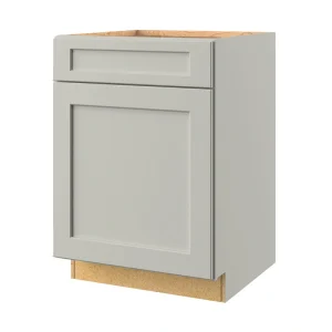 allen + roth Stonewall 24-in W x 34.5-in H x 24-in D Stone 1-Drawer Base Fully Assembled Cabinet (Flat Panel Shaker Style) T726925630