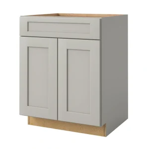 allen + roth Stonewall 24-in W x 34.5-in H x 24-in D Stone 1-Drawer Base Fully Assembled Cabinet (Flat Panel Shaker Style) T726925638